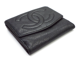 シャネル/シャネルのバッグ、シャネルの財布/シャネル/キャビアスキン ホック付き コンパクト財布
