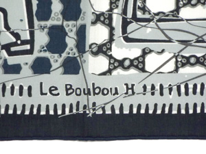 エルメス/カレH 65 スカーフ 【Le Boubou H（ブーブーH）】/ネイビー 