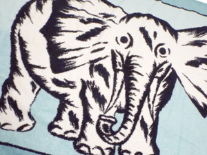 エルメス/ビーチタオル（ビーチマット）【Elephant】/ライトブルー 