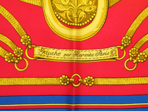 エルメス/カレ90 スカーフ 【Gaucho par Hermes Paris（装飾馬具柄