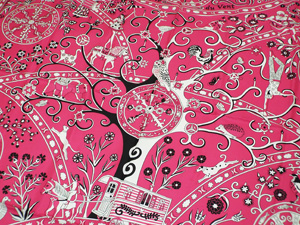 エルメス/カレ140 スカーフ 【PEUPLE DU VENT （風の民）】/ピンク 