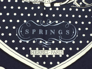 エルメス/エルメスのバッグ、エルメスの財布の専門店/エルメス/カレ140 カシミヤ＆シルクショール 【Springs Bandana （スプリング バンダナ）】