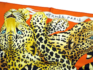 エルメス/エルメスのバッグ、エルメスの財布の専門店/エルメス/新作 カレ90 スカーフ 【LAZY LEOPARDESSES】