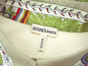 エルメス/エルメスのバッグ、エルメスの財布の専門店/エルメス/スカーフ柄コットンシルクプルオーバーシャツ