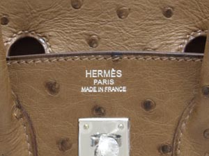 エルメス/エルメスのバッグ、エルメスの財布の専門店/エルメス/バーキン 25 ★オーストリッチ