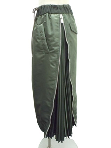 【送料無料】sacai（サカイ）サイドプリーツスカート ひざ丈スカート 最も完璧な